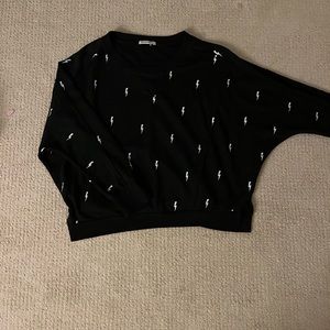 Lightning bolt crewneck